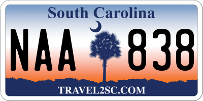SC license plate NAA838