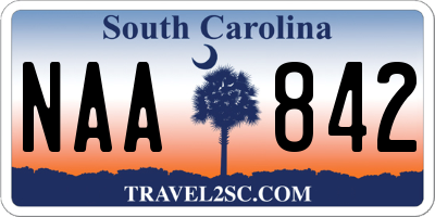 SC license plate NAA842