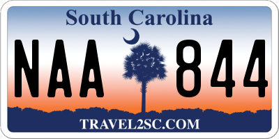 SC license plate NAA844