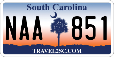 SC license plate NAA851