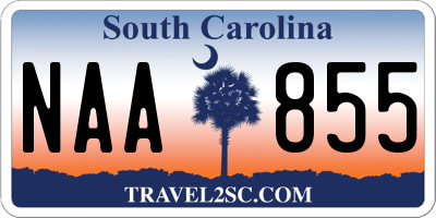 SC license plate NAA855