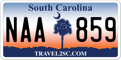 SC license plate NAA859