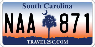 SC license plate NAA871