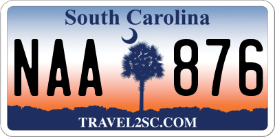 SC license plate NAA876