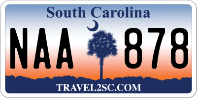 SC license plate NAA878