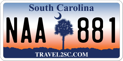 SC license plate NAA881