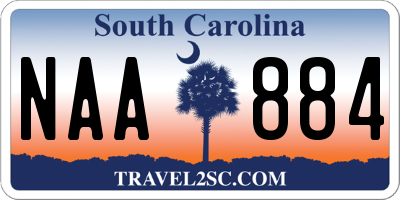 SC license plate NAA884