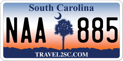 SC license plate NAA885