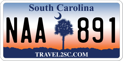 SC license plate NAA891