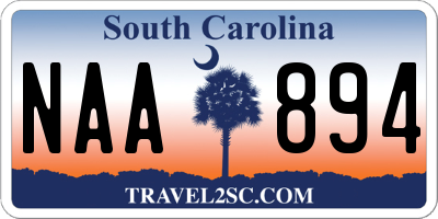 SC license plate NAA894