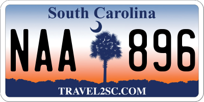 SC license plate NAA896