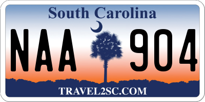SC license plate NAA904