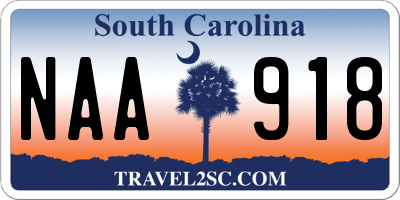 SC license plate NAA918