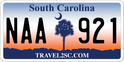 SC license plate NAA921