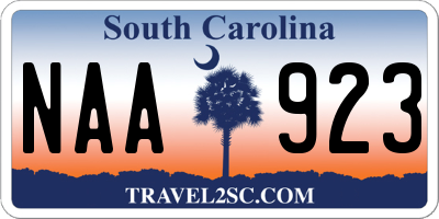 SC license plate NAA923