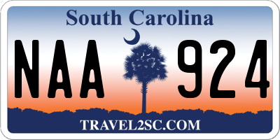 SC license plate NAA924