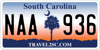 SC license plate NAA936