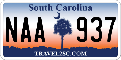 SC license plate NAA937