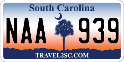 SC license plate NAA939