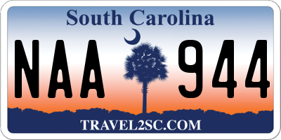 SC license plate NAA944