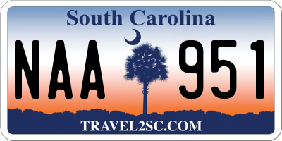 SC license plate NAA951