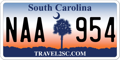 SC license plate NAA954