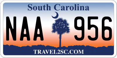 SC license plate NAA956