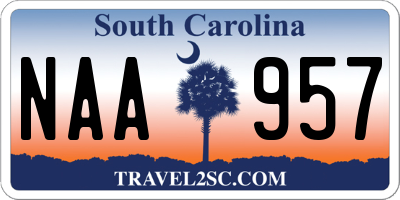 SC license plate NAA957