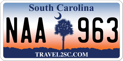 SC license plate NAA963