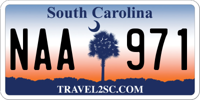 SC license plate NAA971