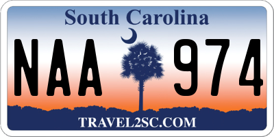SC license plate NAA974