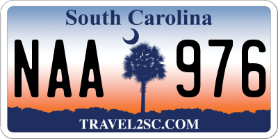 SC license plate NAA976