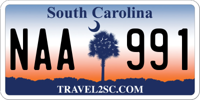 SC license plate NAA991