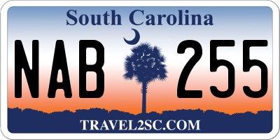SC license plate NAB255