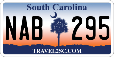 SC license plate NAB295
