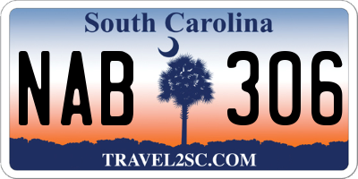 SC license plate NAB306