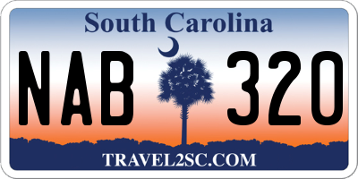 SC license plate NAB320