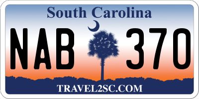 SC license plate NAB370