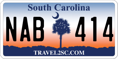 SC license plate NAB414