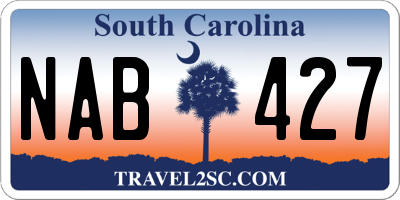 SC license plate NAB427
