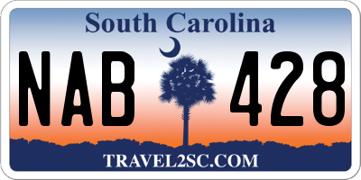 SC license plate NAB428