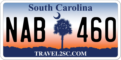 SC license plate NAB460