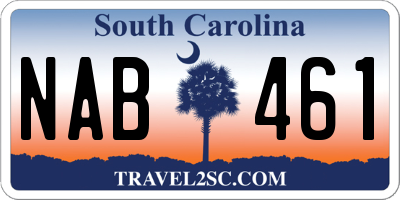 SC license plate NAB461