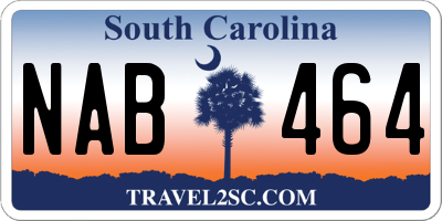SC license plate NAB464