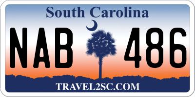 SC license plate NAB486