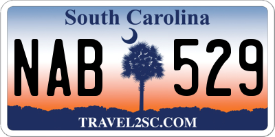 SC license plate NAB529