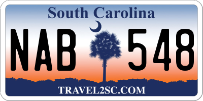 SC license plate NAB548