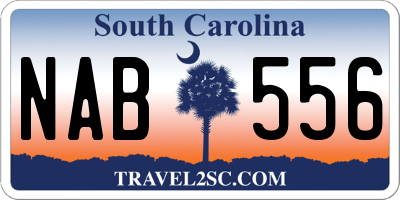SC license plate NAB556