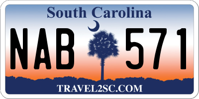 SC license plate NAB571