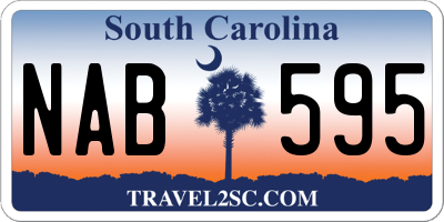 SC license plate NAB595